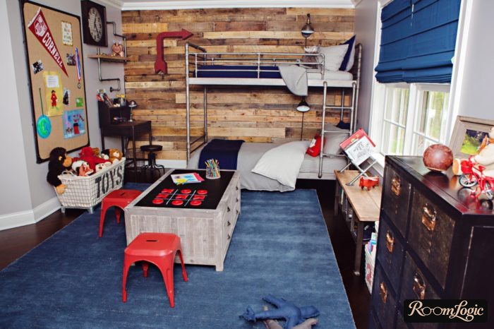 boy's room in loft style