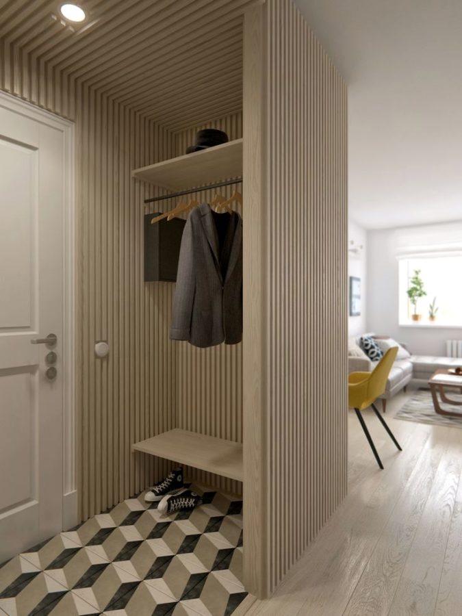 3d tile in entryway interior