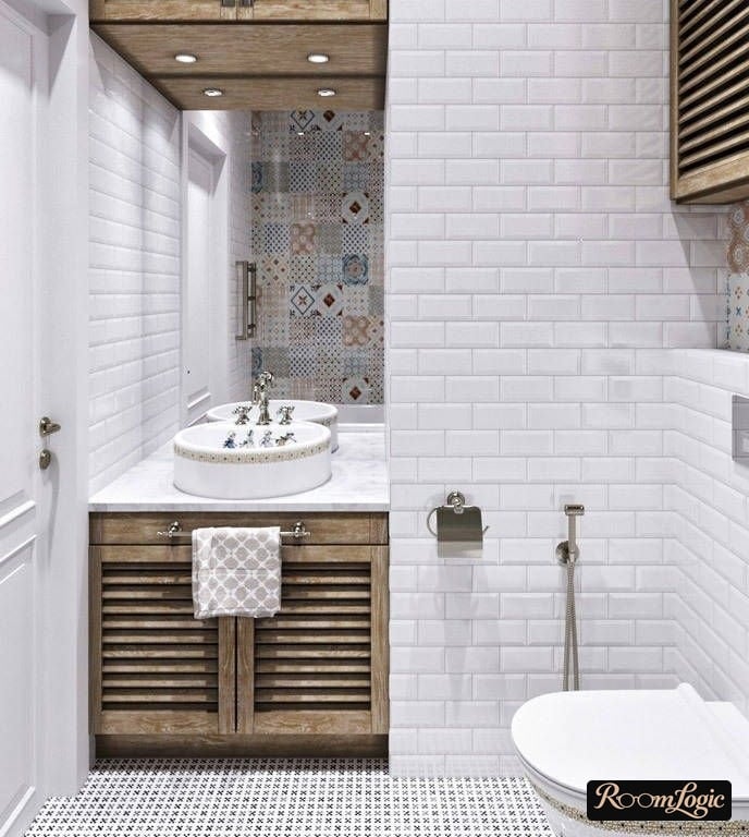 a blend of provence and minimalism in a bathroom