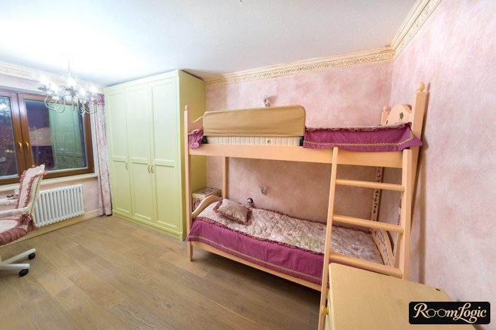 a ceiling-to-ceiling closet in a room of two senior girls