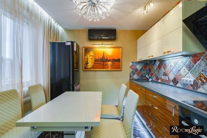 accent wall kitchen simple wallpaper and painting