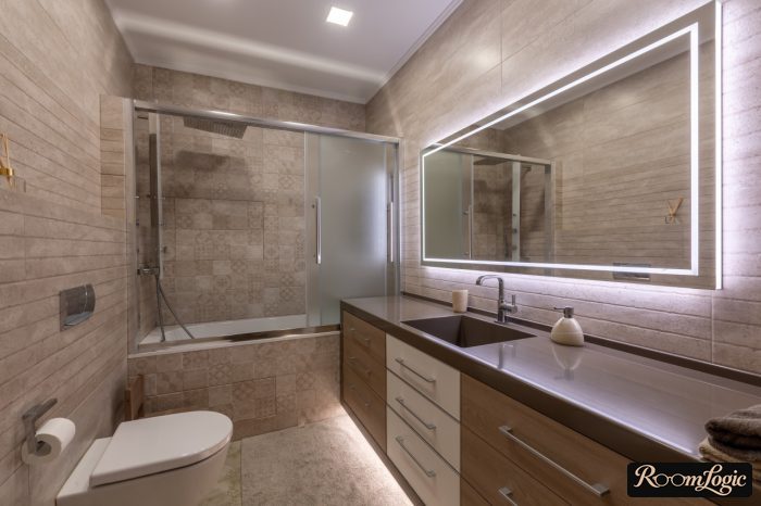 acrylic countertop in bathroom interior