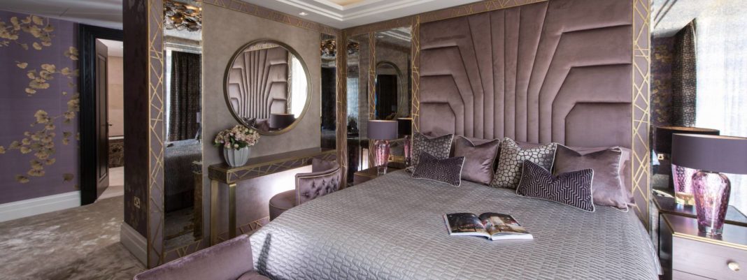 art deco in violet tones