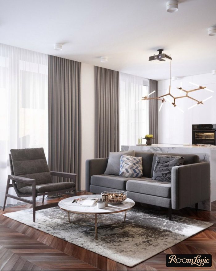 art deco interior living room minimalism