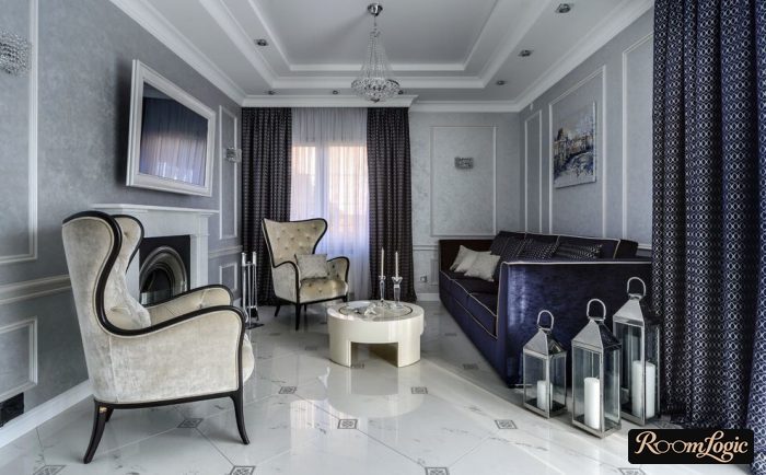 Art Deco living room interior