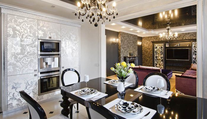 art deco patterned kitchen