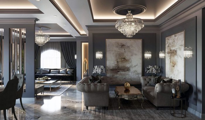 art deco style in apartment interior