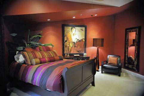 art deco styled bedroom