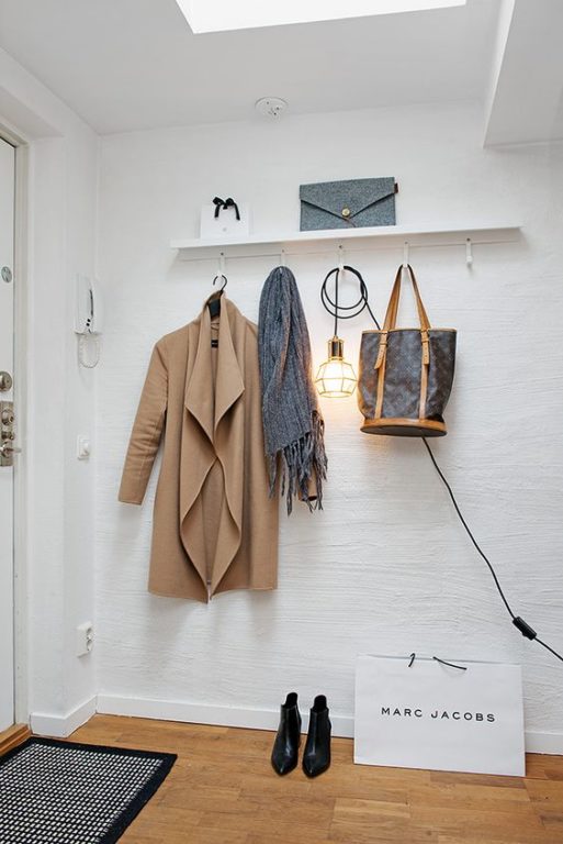 bag shelf near door