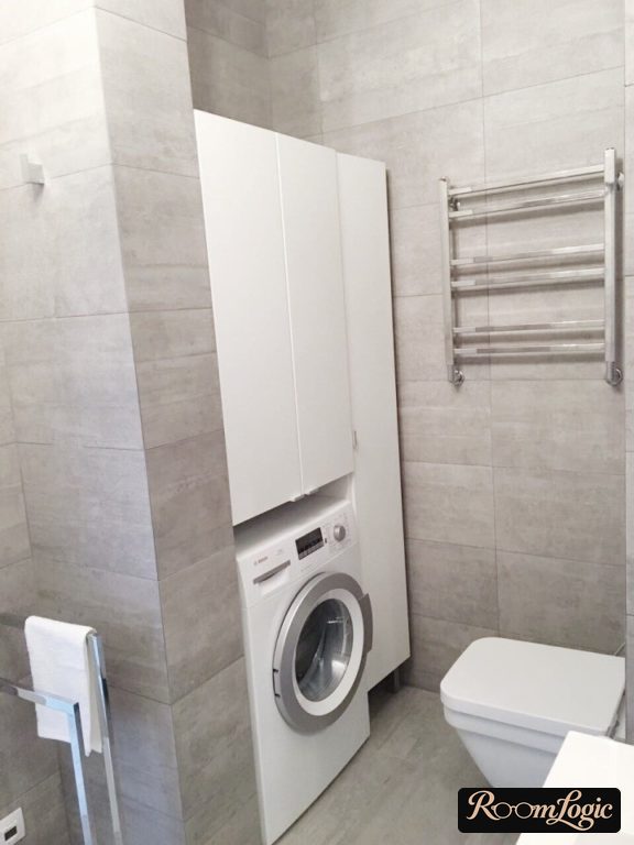 bathroom cabinet niche and washer