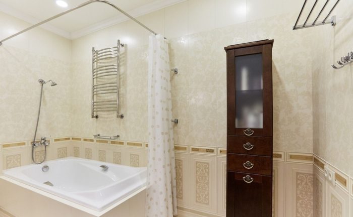 bathroom combined with toilet in classical style
