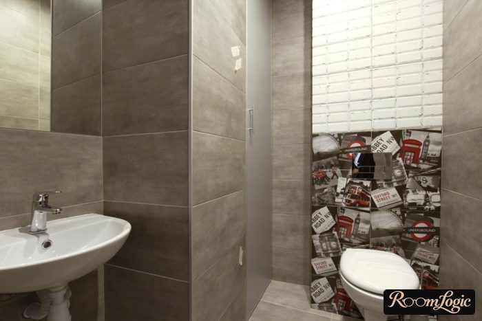 bathroom in an industrial style