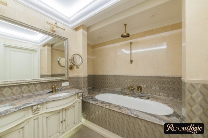 bathroom in baroque style