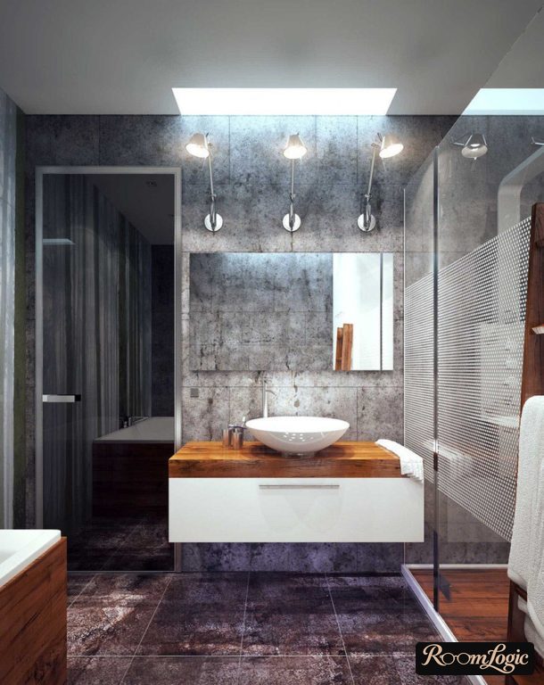 bathroom in loft style