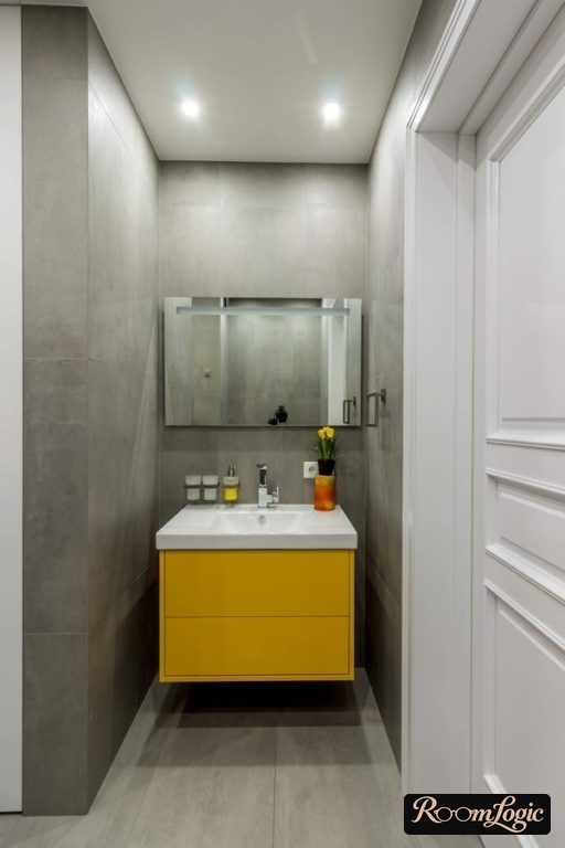 Bathroom wall tile in only gray ceramic