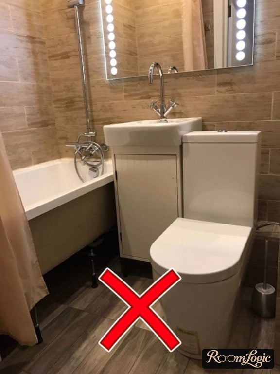 bathroom wood-look design project
