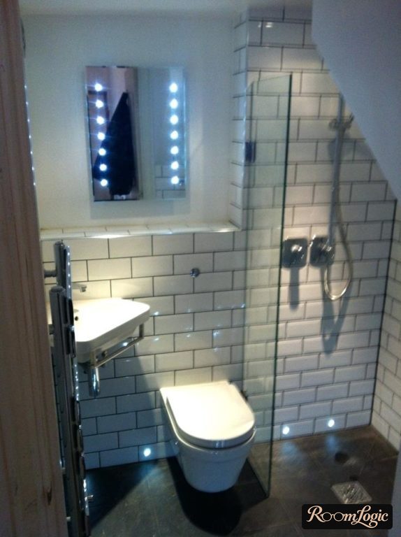 Bathtub or shower in a tiny apartment
