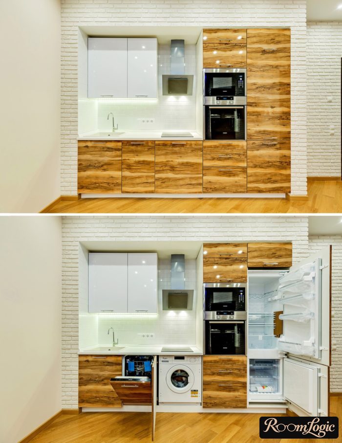 beautiful built-in straight kitchen cabinets for small kitchen