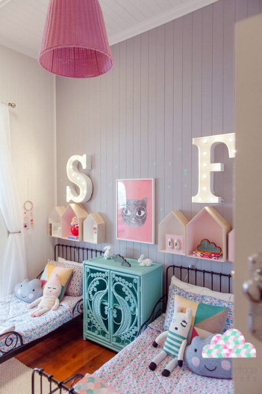 beautiful kids' room for two girls