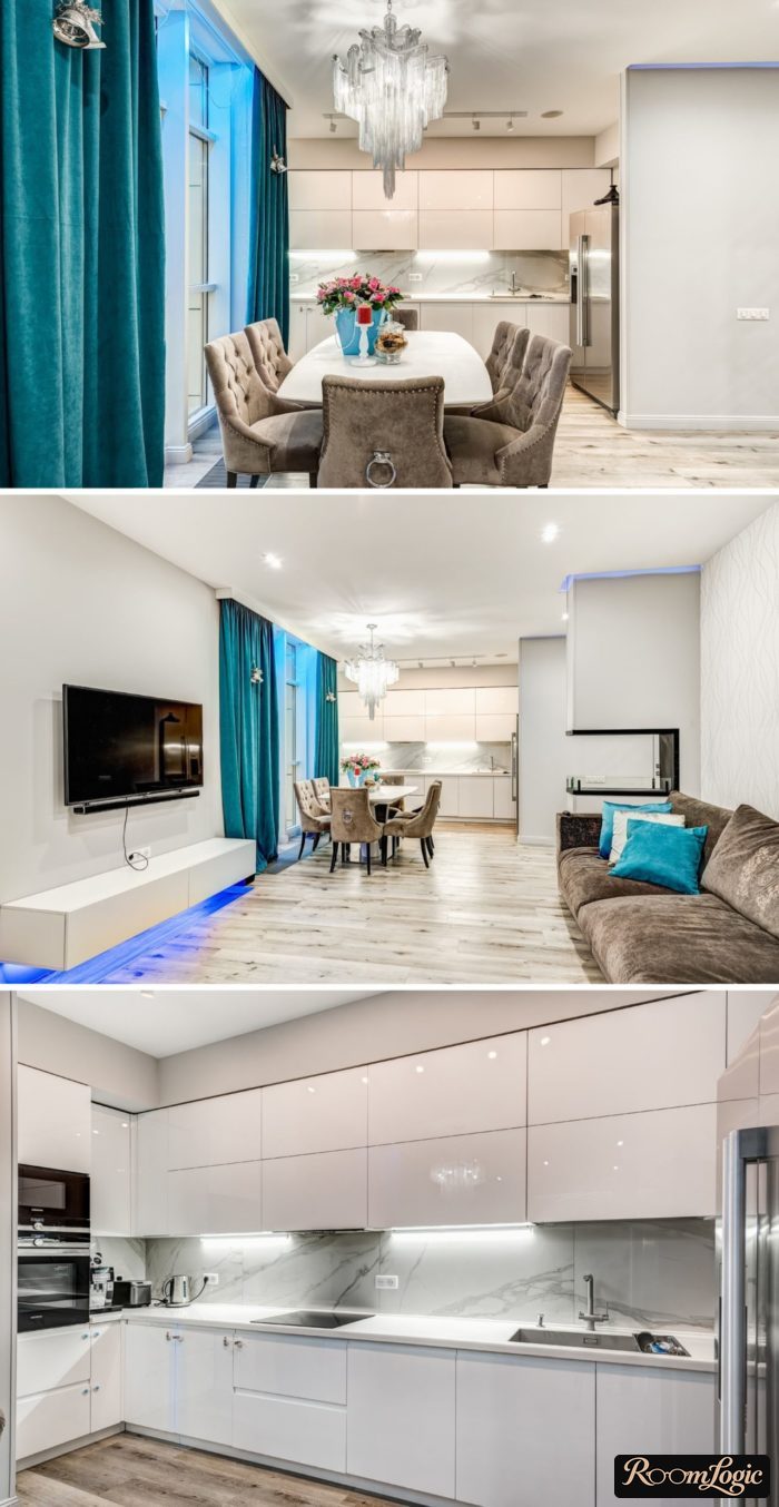 beautiful kitchen-living room design