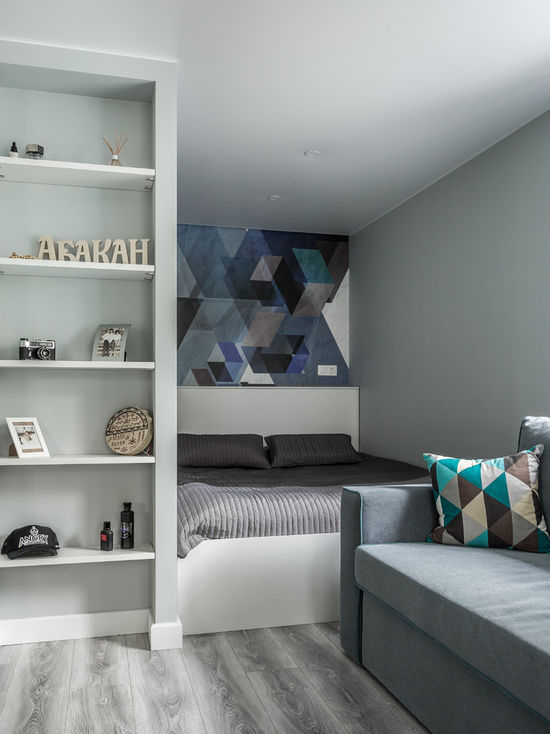 bed zoning for niche in studio