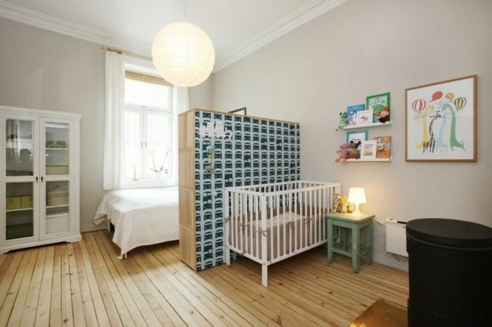 bedroom and kids’ room for a child under 2 years in one room