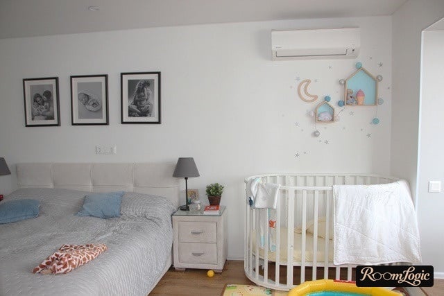 bedroom and kids' room in light tones