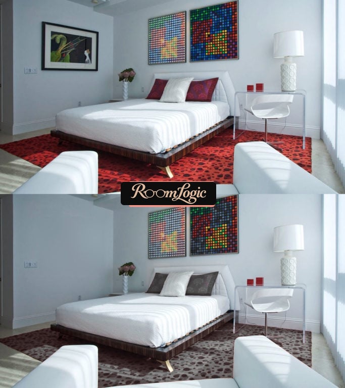 bedroom before and after extra colors