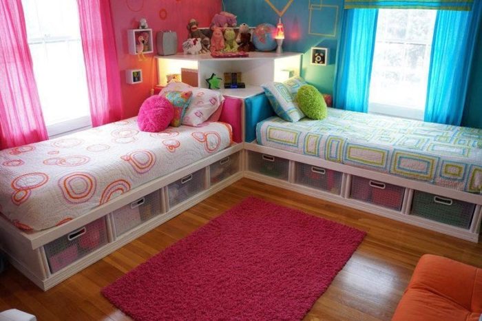 beds with shelves for kids' clothes