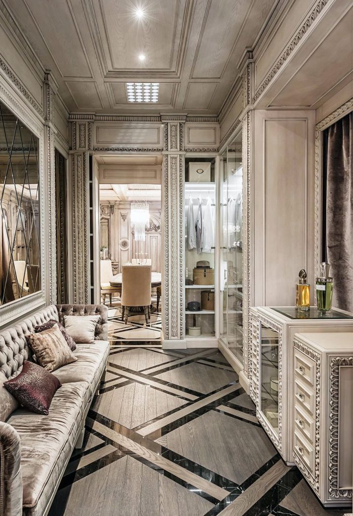 beige interior in art deco style