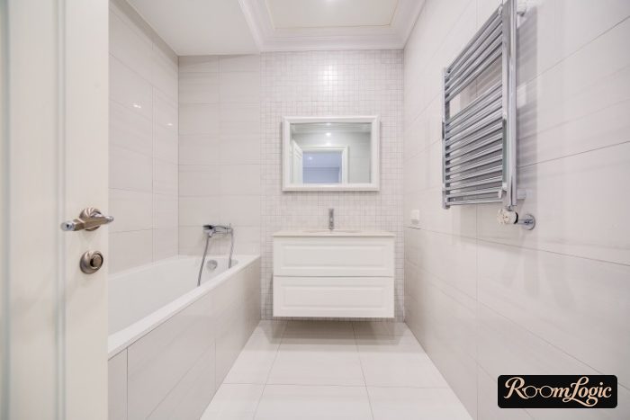 beige northern style bathroom design