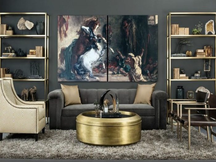 black art deco sofa
