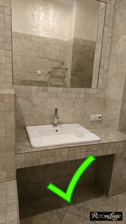 black grout for gray tile bathroom design project