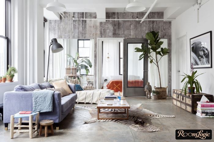 boho style modern interior
