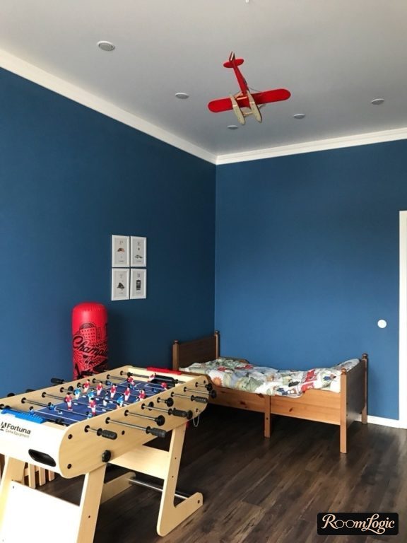 boxing glove and table football in the boys' room