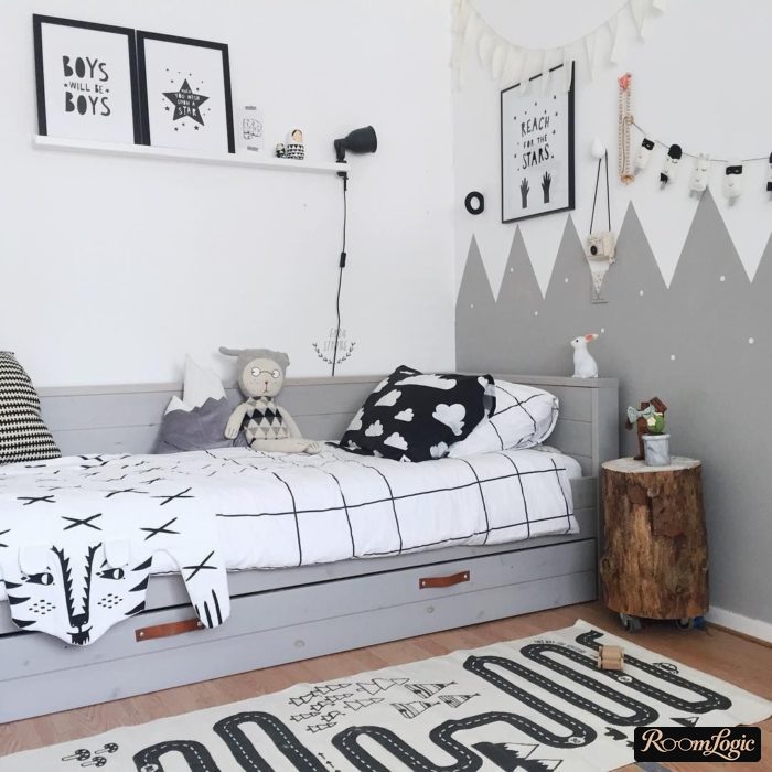 boys' room in gray tones
