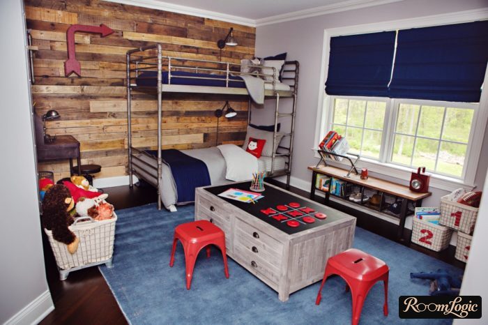 boy's loft-style room
