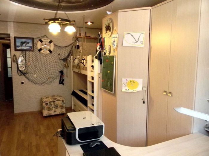 boy's schoolkids' closet and desk