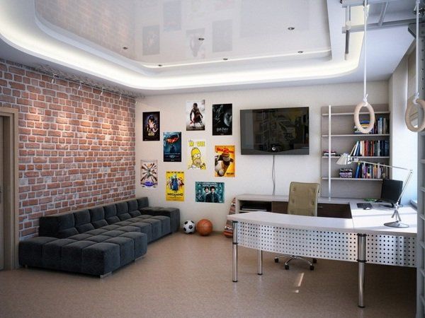 boy's teenager loft-style room