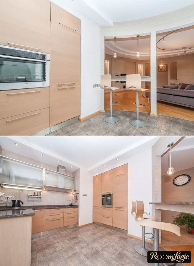 breakfast bar in modern kitchen design