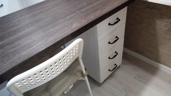 breakfast bar in small kitchen