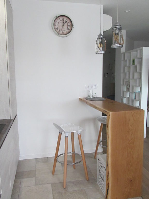 breakfast bar made of solid wood