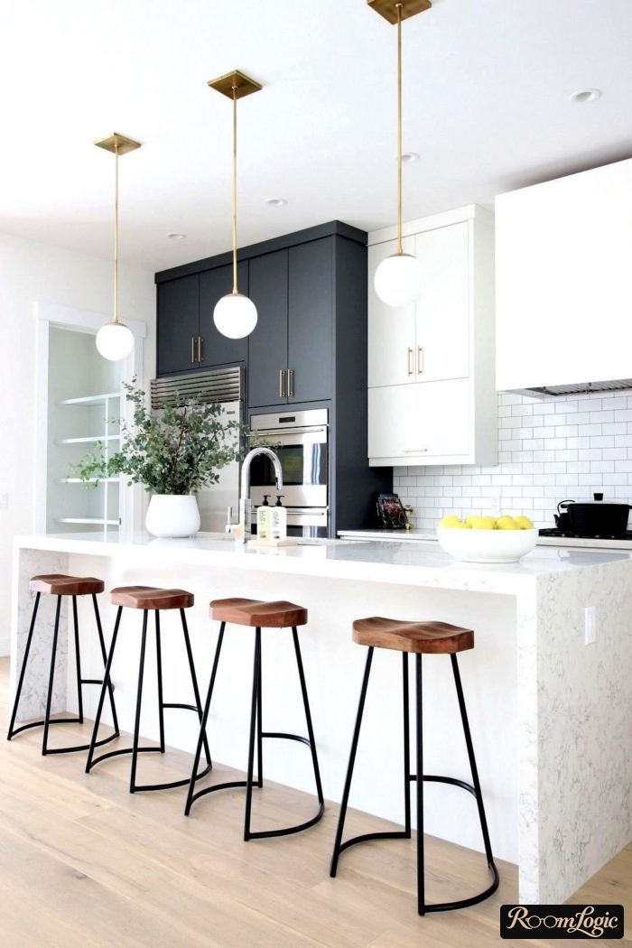 breakfast bar stools in Scandinavian style