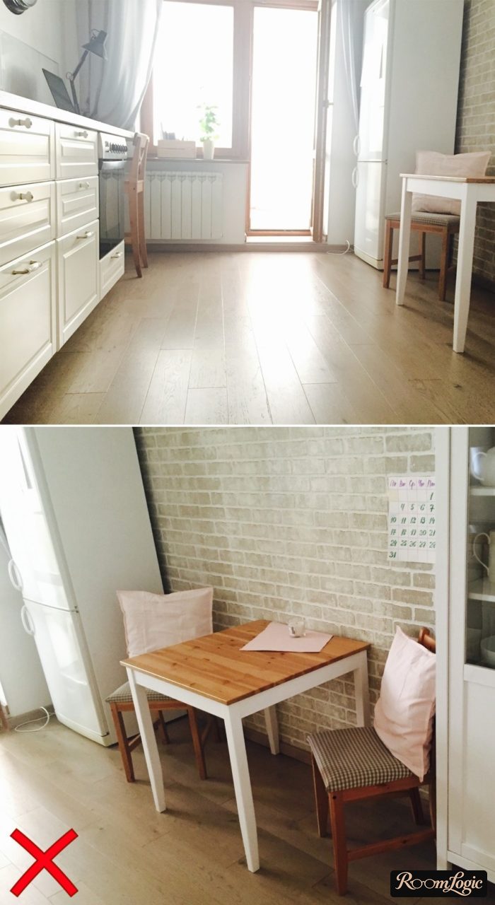 brick-patterned kitchen wallpaper