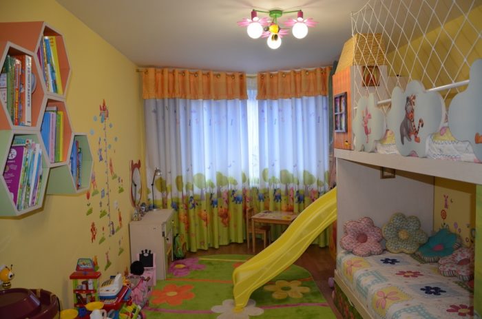 bright fairy tale design for two girls