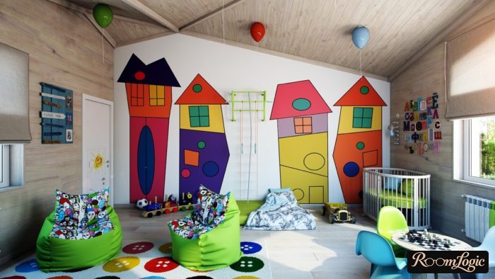 bright kids' room design