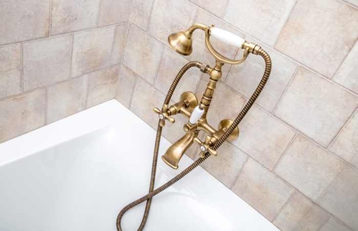 bronze faucet in bathroom design