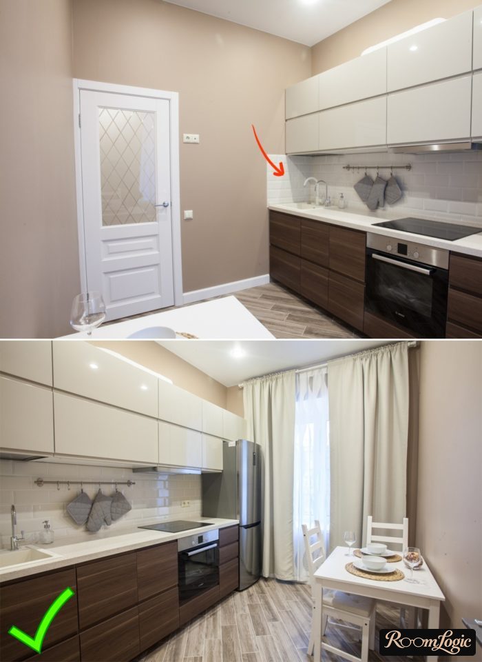 brown wallpaper like in a modern kitchen