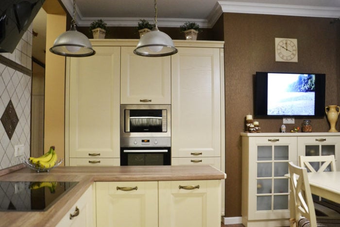 built-in wall oven with microwave