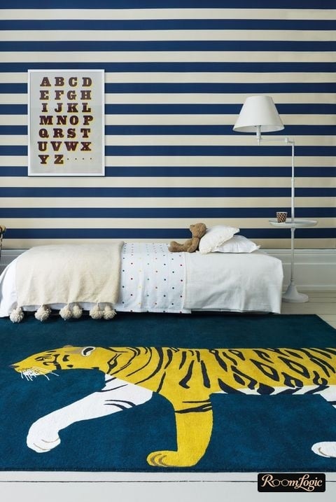 carpet with a tiger in the kids’ room